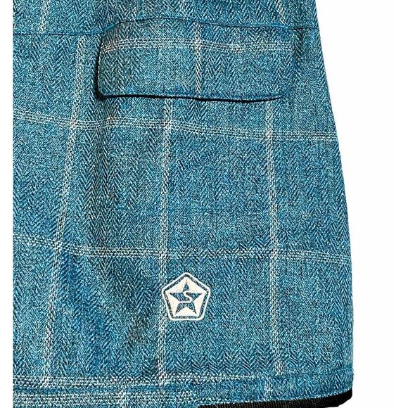 SESSIONS Switch Window Ridge Series Blue Plaid Waterproof Pants ~ Women's SMALL - Picture 8 of 16